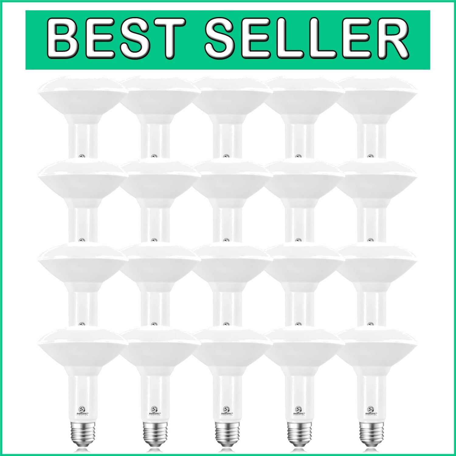 20-Pack of Eye-Friendly Dimmable LED Flood Bulbs, Warm White, 3000K Brightness