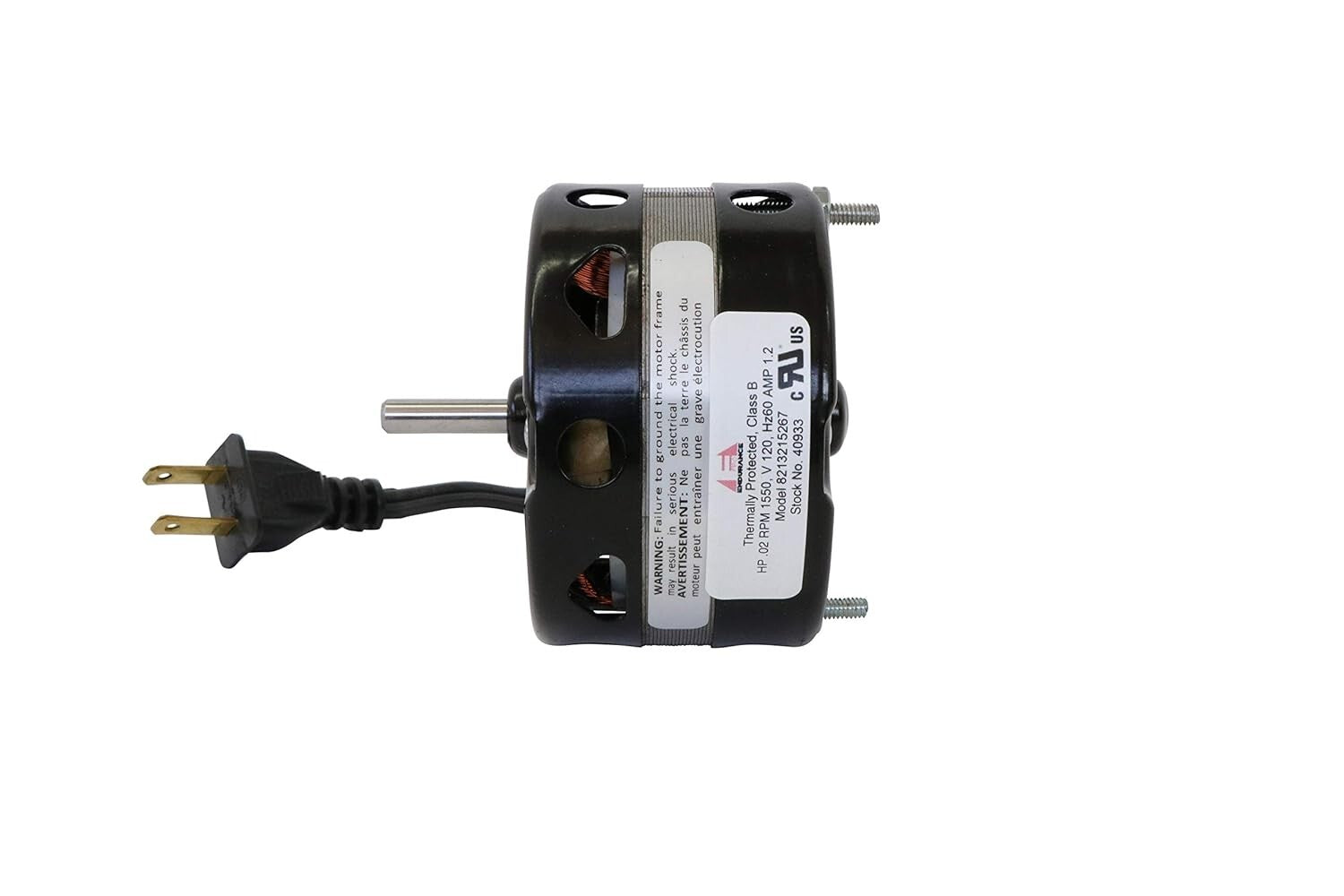 Direct Replacement 3.3 Inch Vent Fan Motor for Nutone/Broan Models - UL Approved