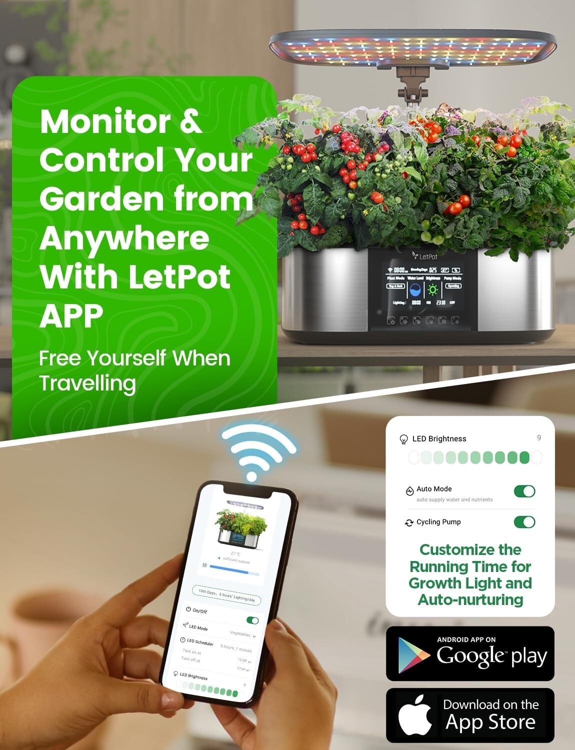 Effortless Hydroponic Gardening System with App Control & 300% Growth Speed