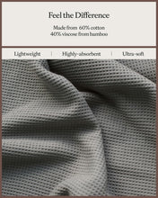 Load image into Gallery viewer, Ultra-Soft Waffle Washcloths 4-Pack - Quick Drying Cotton &amp; Bamboo Blend 13x13