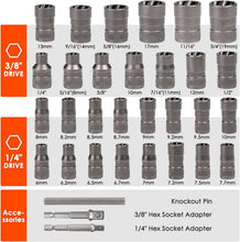 Load image into Gallery viewer, Effortless Bolt Extraction: 32-Piece Rounded Remover Set for Damaged Fasteners