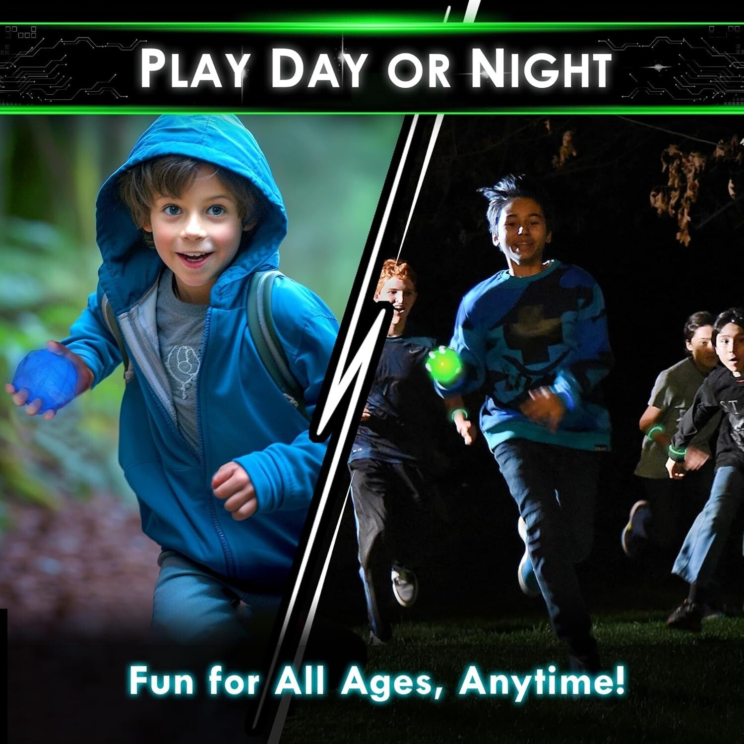 Ultimate Glow in the Dark Capture The Flag Game - Perfect for Kids & Teens
