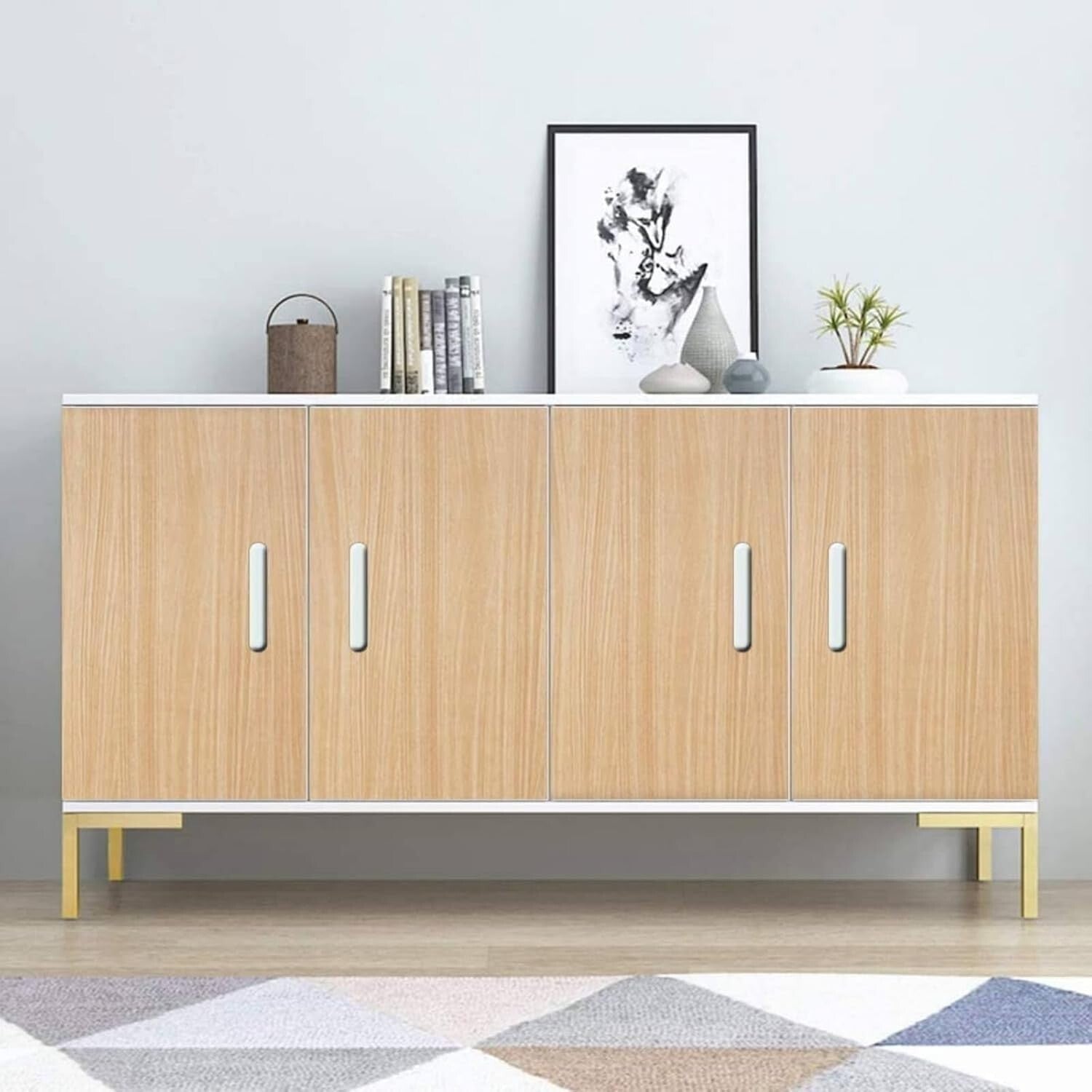 Versatile Light Wood Contact Paper for Smooth Surfaces - 1 Roll 48.23 sq. ft.