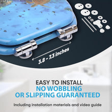 Load image into Gallery viewer, Vibrant Ocean Motif Soft Close Toilet Seat - Crafted Molded Wood &amp; Easy Install