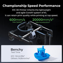 Load image into Gallery viewer, Next-Gen K1C 3D Printer - 600mm/s Speed, AI Monitoring, Carbon Fiber Compatible
