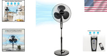 Load image into Gallery viewer, Remote-Controlled 18" Pedestal Fan with Timer, Adjustable Tilt, Whisper-Quiet