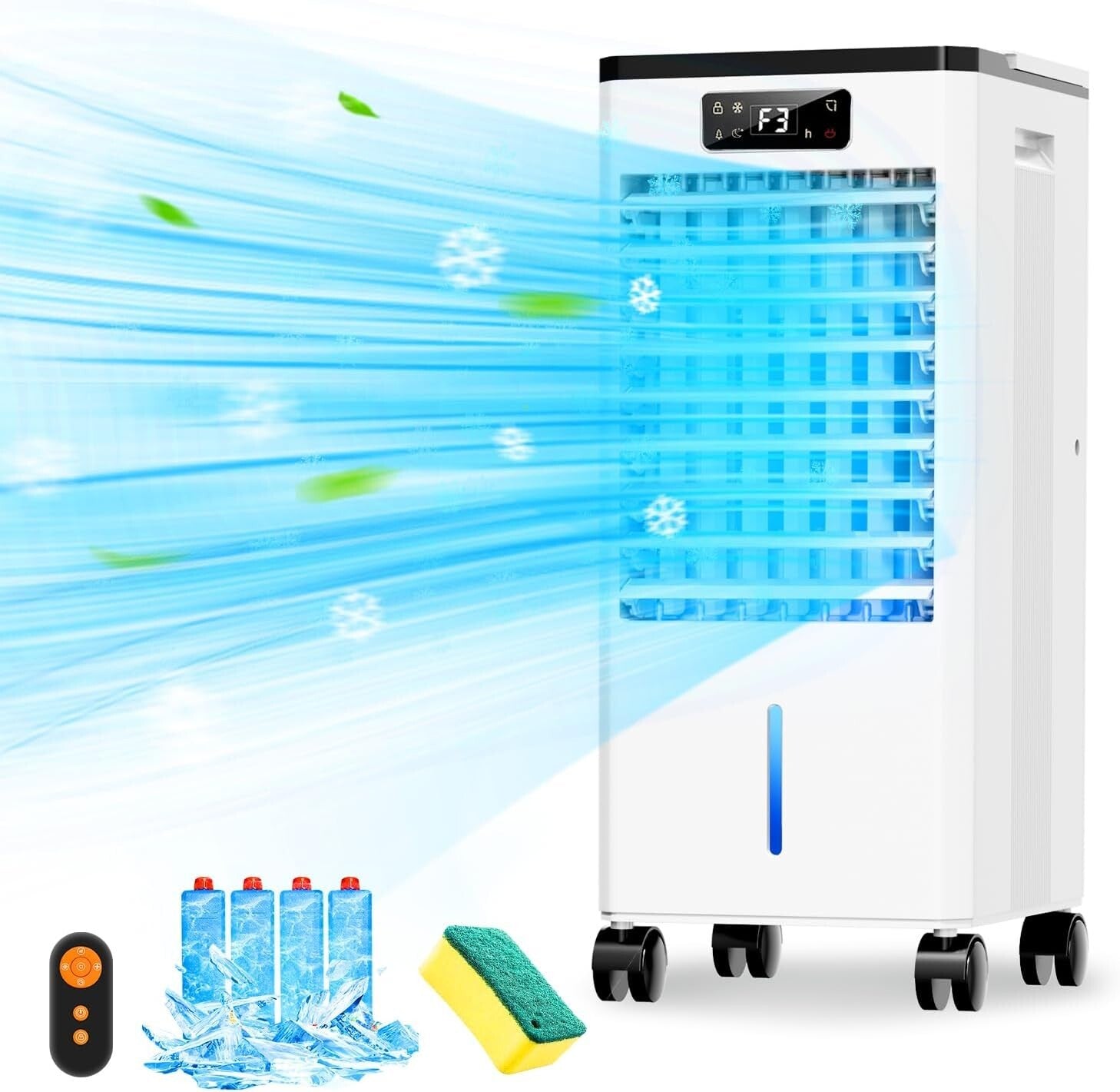 Adjustable Speed Evaporative Air Cooler - Remote Control & Touch Operation