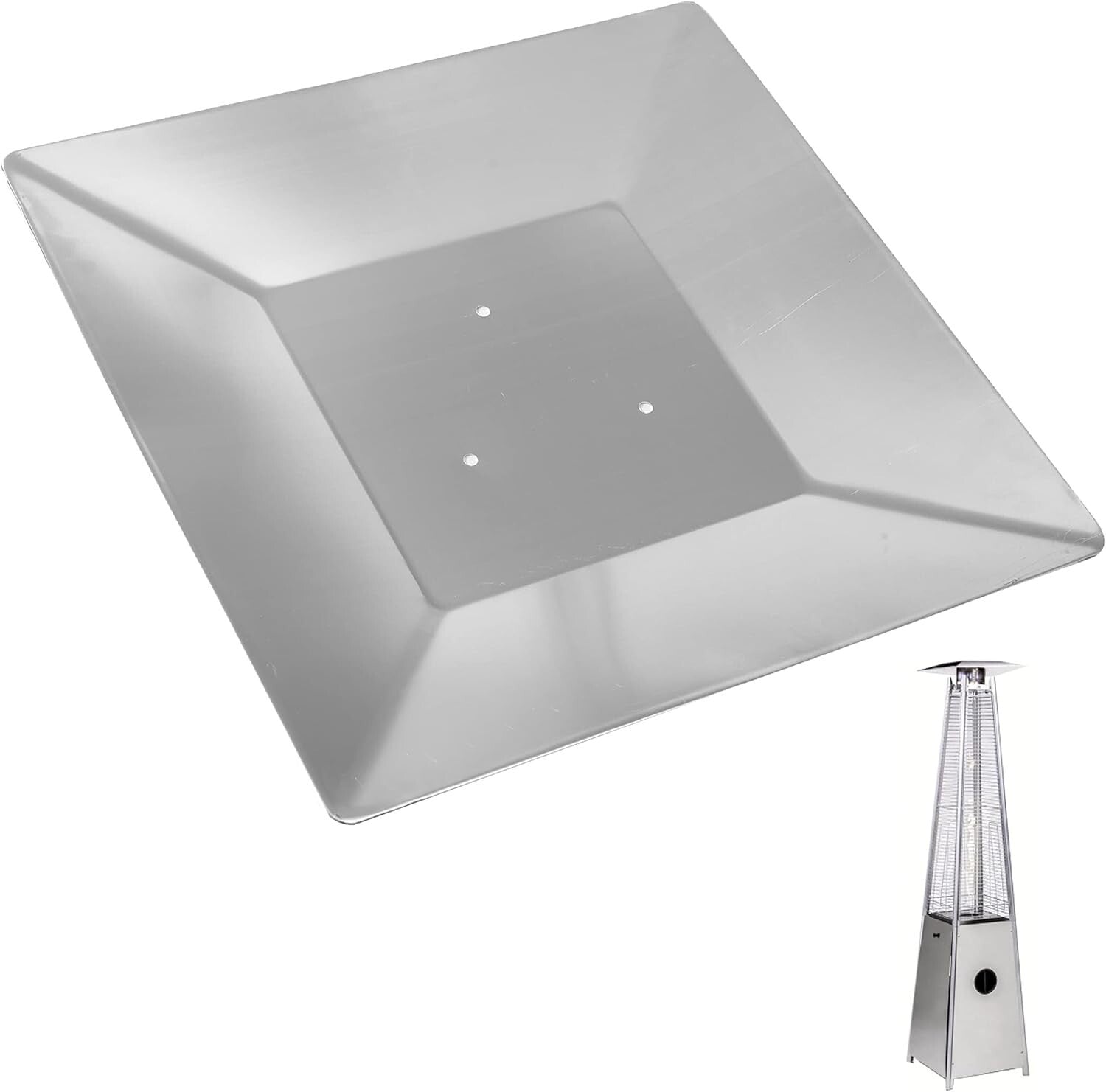 18.5" Square Heat Shield Replacement for Pyramid Gas Patio Heaters - Lightweight