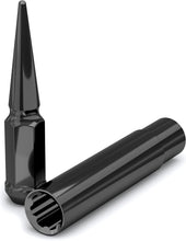 Load image into Gallery viewer, Professional Grade M12x1.25 Black Spike Lug Nuts - 25 Pack with Installation Key