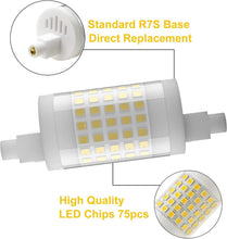 Load image into Gallery viewer, Dimmable R7S LED Bulb 78MM, 10W Warm White 3000K - 100W Halogen Replacement -...