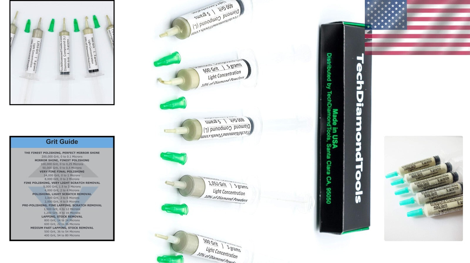 5-Piece Diamond Polishing Compound Kit for Jewelry, Metal, and Glass Repair