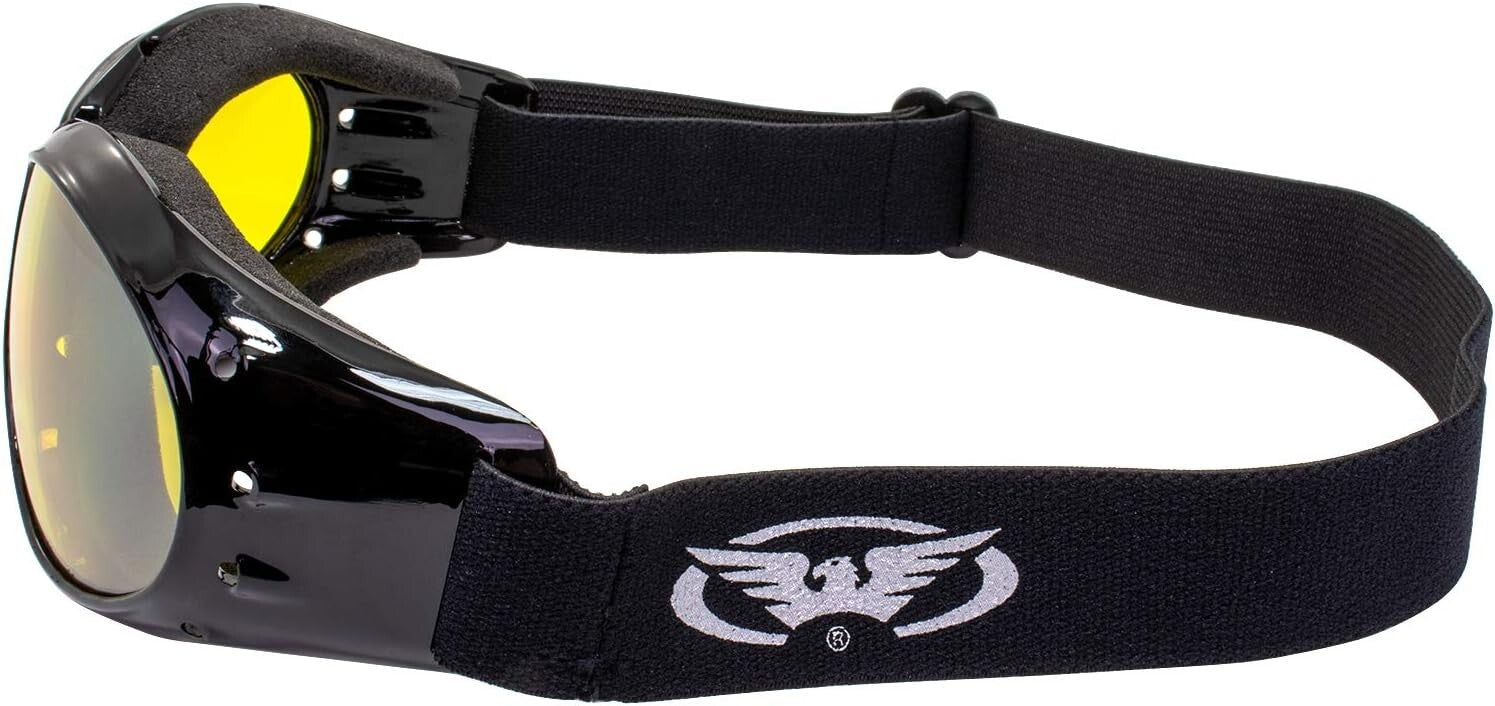 Lightweight Motorcycle Goggles with Clear Mirror & Driving Lenses - 3 pcs