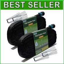 Load image into Gallery viewer, Kink-Resistant 100ft Soaker Hose with Stakes - Perfect for Edible Gardens