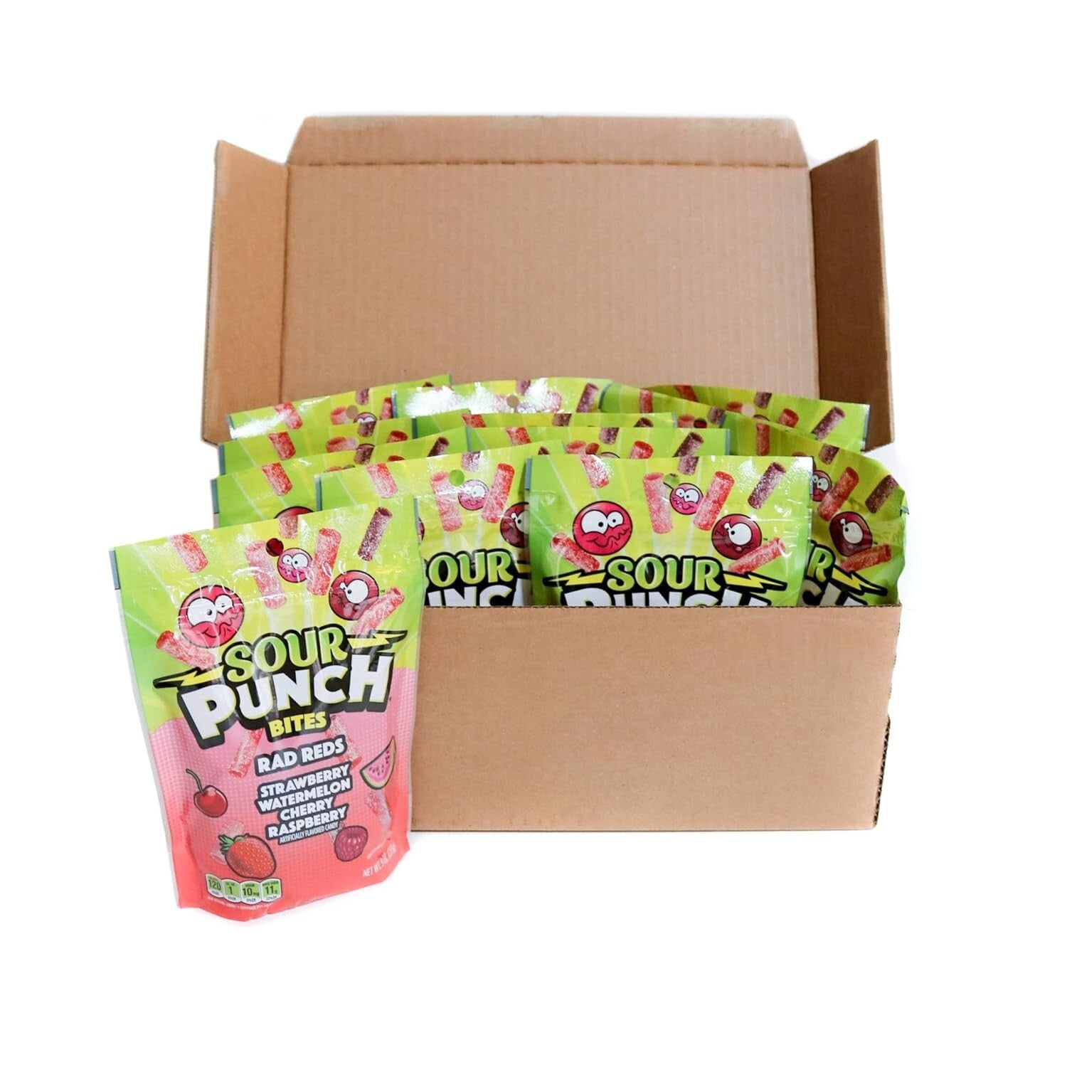 Delicious Low-Fat Red Flavor Bites: Cherry, Strawberry, Watermelon & Raspberry