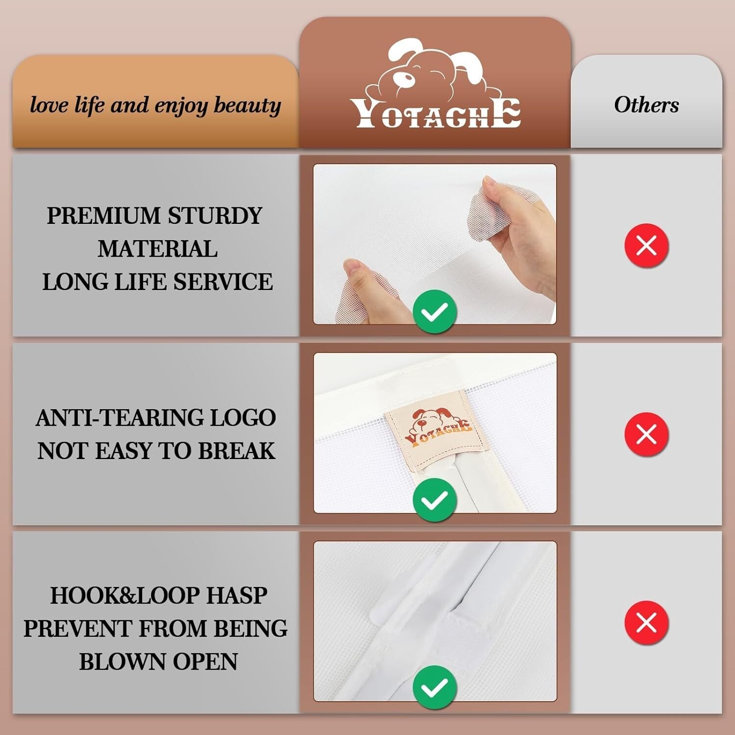 Premium Polyester Magnetic Screen Door 74"x81" – Windproof, Wrinkle-Resistant