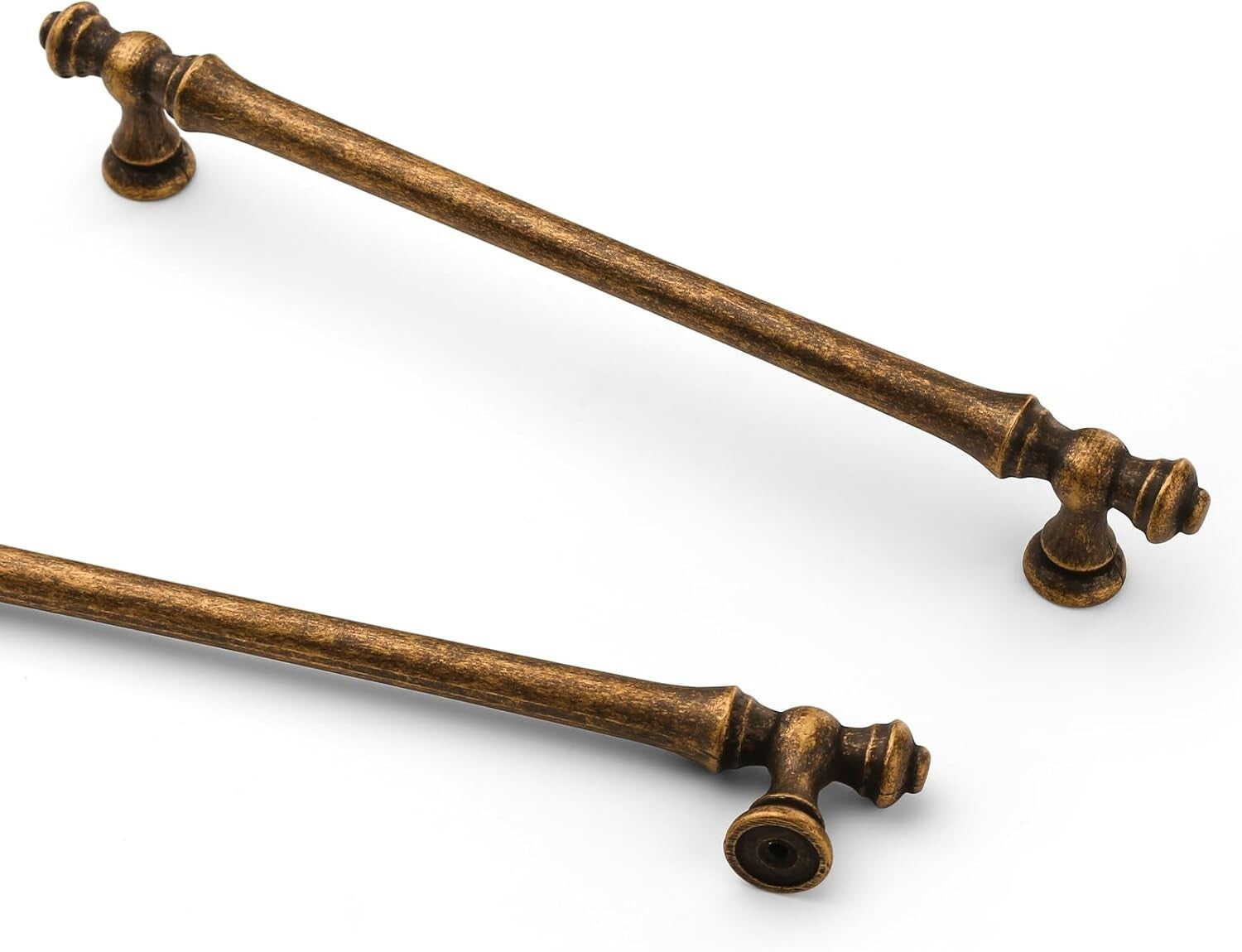Durable 7.5" Antique Brass Drawer Handles - 10 Pack for Stylish Kitchen Upgrades