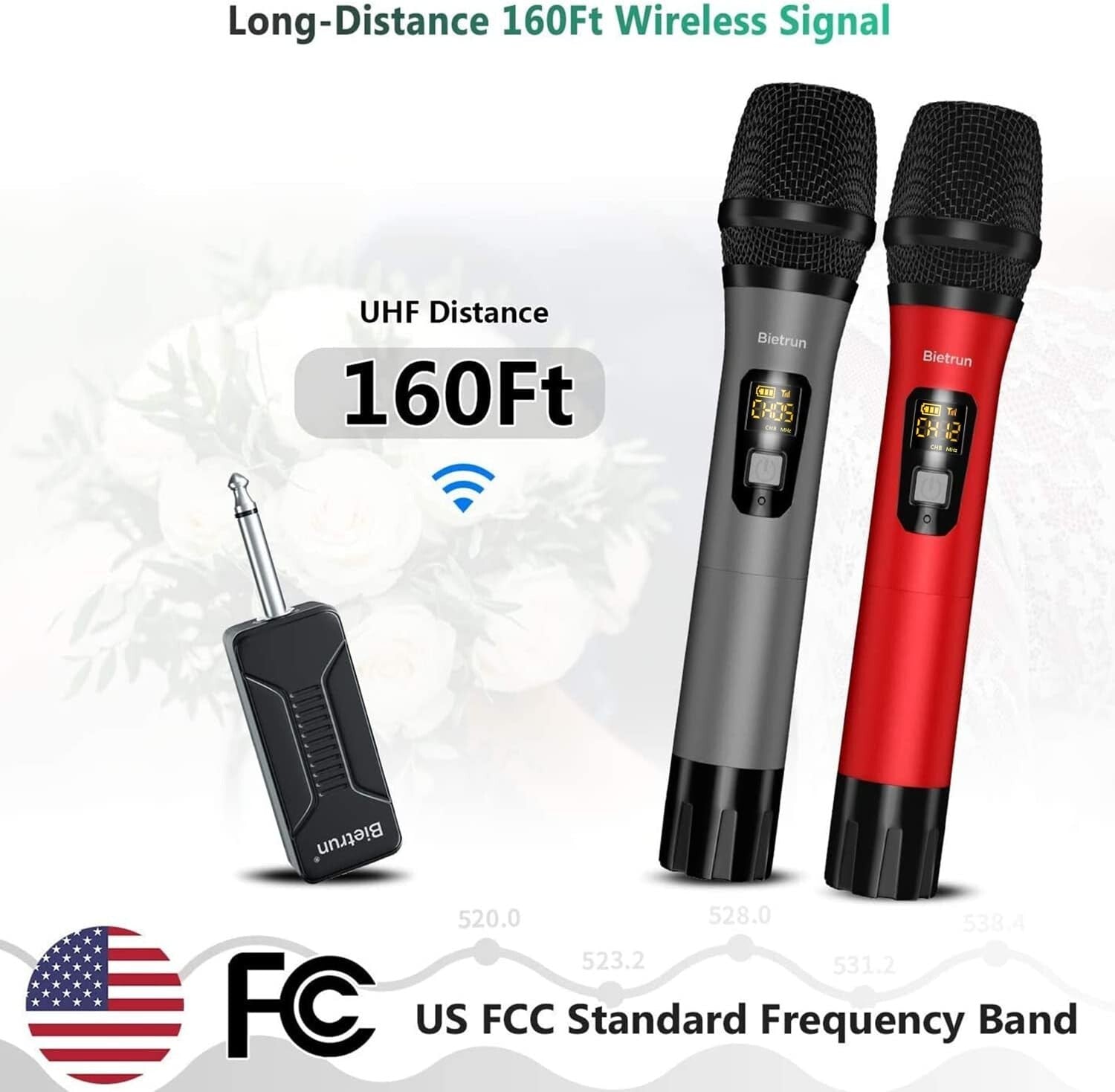 Dynamic Long-Distance Wireless Microphone Set - Perfect for Weddings and Parties