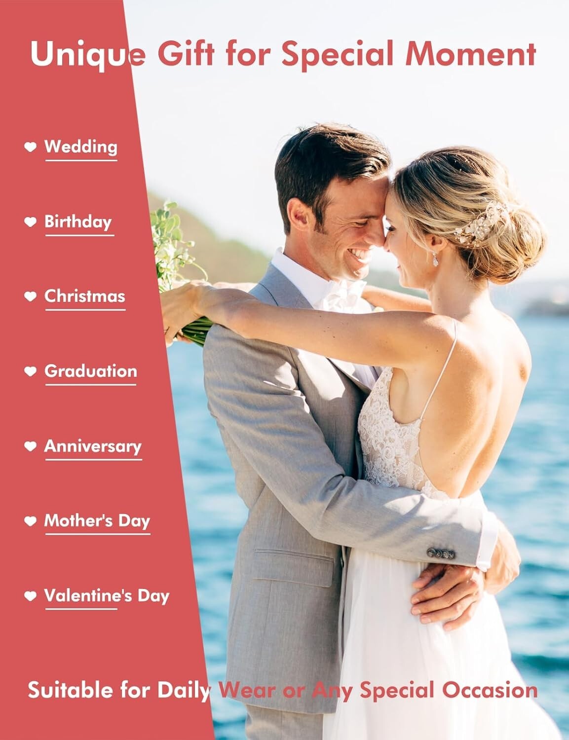 Engraved Rose Flower Compass Necklace for Women - Sterling Silver Gemstone Gift