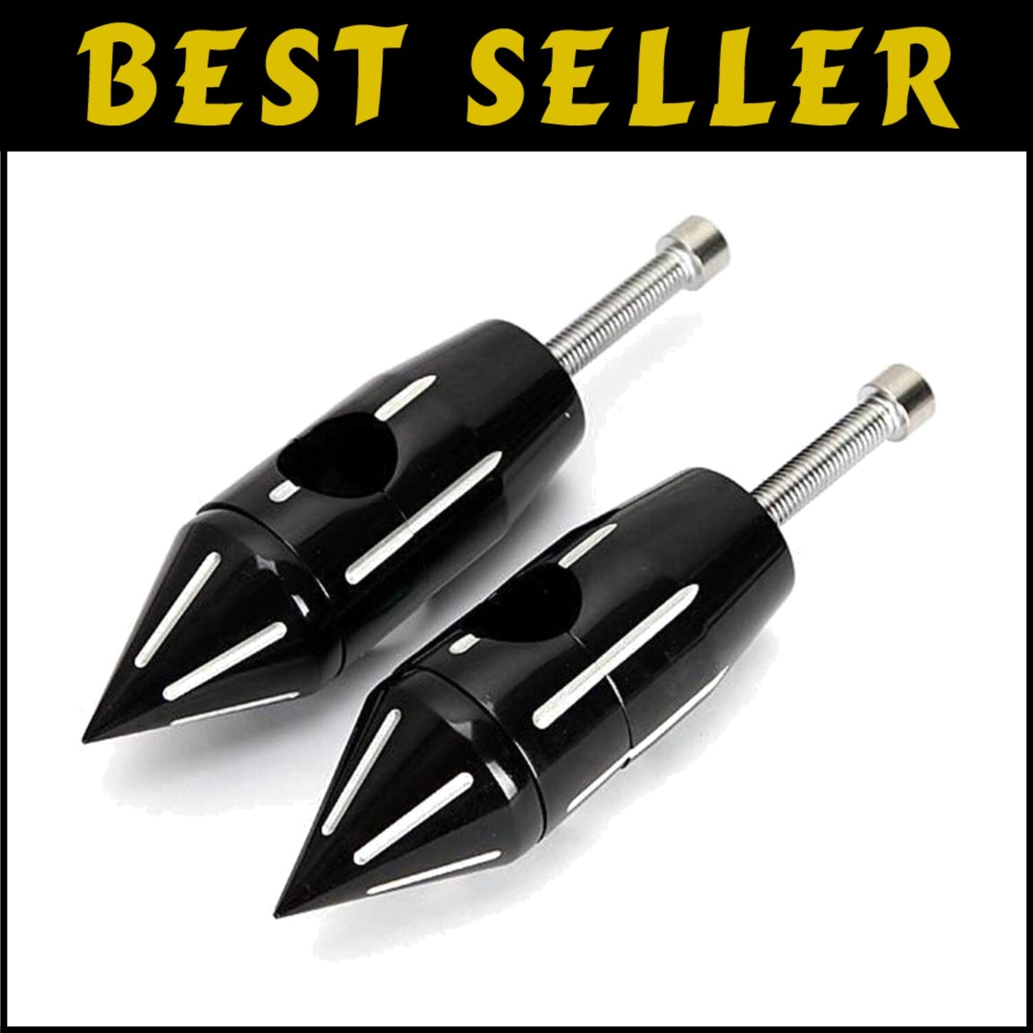 Durable Aluminum Handlebar Risers with Spike Heads for 1" Bars - 135mm Height