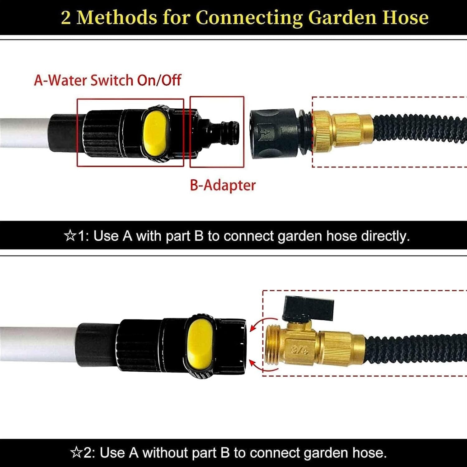 Efficient Telescopic Car Wash Brush - 5-12ft Long with Hose Adapter for Easy Use