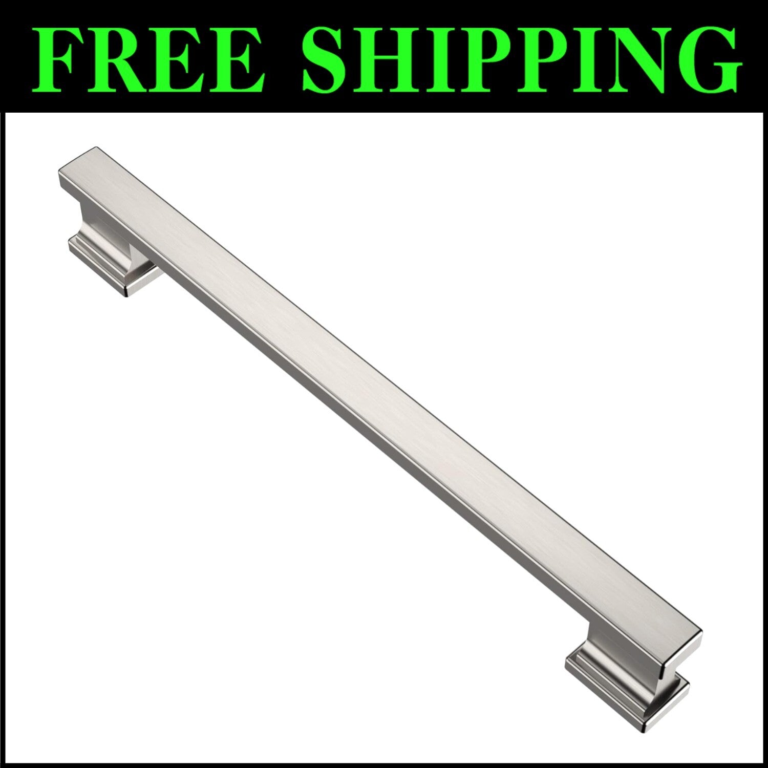 Sophisticated 7 Inch Brushed Nickel Cabinet Handles - 10 Pack for Kitchen Style