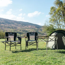 Load image into Gallery viewer, Portable Camping Directors Chair with Side Table - Ideal for Fishing &amp; Picnics
