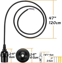Load image into Gallery viewer, Traditional 12-Pack Pendant Light Kit - Black Hanging Lamps for Dining Spaces