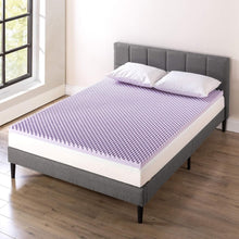 Load image into Gallery viewer, Lavender Infused King Size Memory Foam Mattress Topper with Egg Crate Design