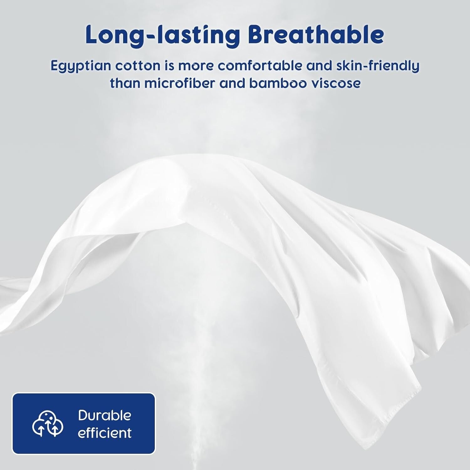 Eco-Friendly 1200 Thread Count Egyptian Cotton Sheet Set - Breathable & Soft