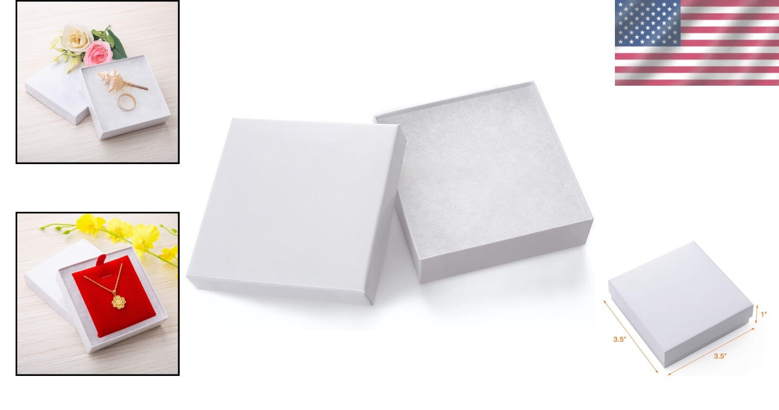 Multi-Use Gift Boxes 3.5x3.5x1 Inch - Perfect for Jewelry, Collectibles, and DIY