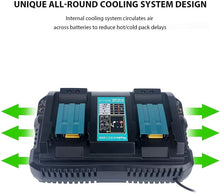 Load image into Gallery viewer, Simultaneous Dual Port Charger for 18V/36V Batteries - Improves Tool Performance