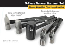 Load image into Gallery viewer, Complete 5-Piece Hammer Collection: Ball Pein, Sledge &amp; More for DIY Projects