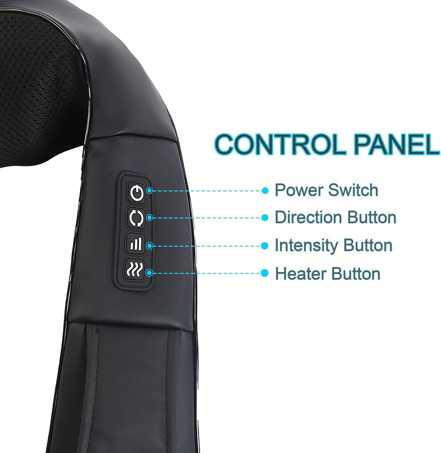 Deep Tissue Shiatsu Massage Pillow with Heat - Perfect for Travel and Home Use