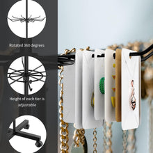 Load image into Gallery viewer, Portable 7-Tier Rotating Display Rack - Perfect for Jewelry and Key Organization