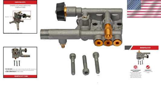 Durable OEM Cleaning Manifold with Valves for 510028 & 510030 Pressure Washers