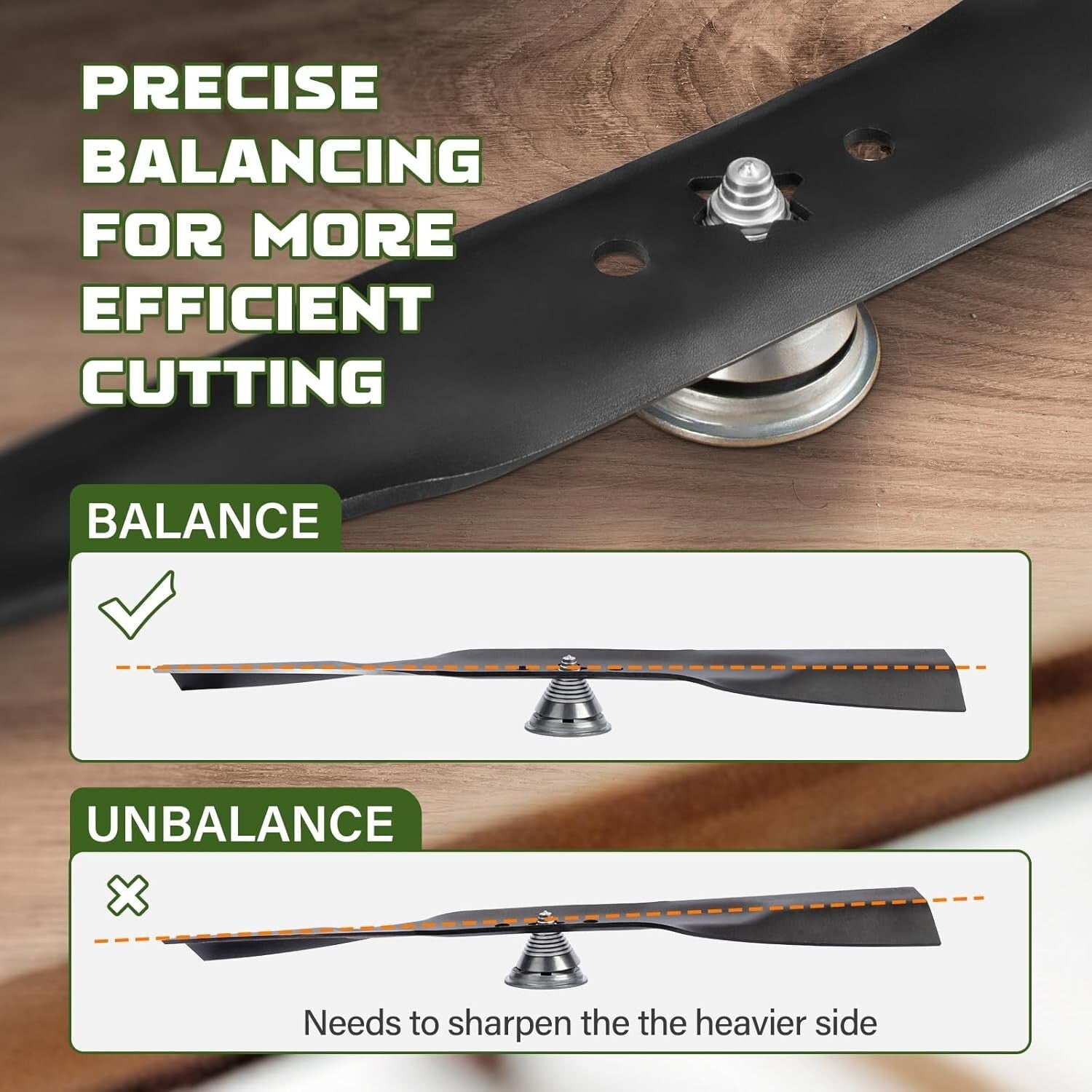 Complete Lawn Mower Blade Sharpening & Balancing Kit - Compact 13.8 x 8.8 Inches