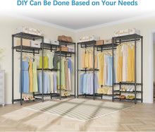 Load image into Gallery viewer, Freestanding Carbon Steel Wardrobe Rack - 790lbs Load Capacity, Modern Style
