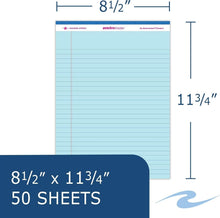 Load image into Gallery viewer, Sustainable Blue Legal Pads 8.5" x 11" - 50 Sheets, 36-Pack for Easy Writing