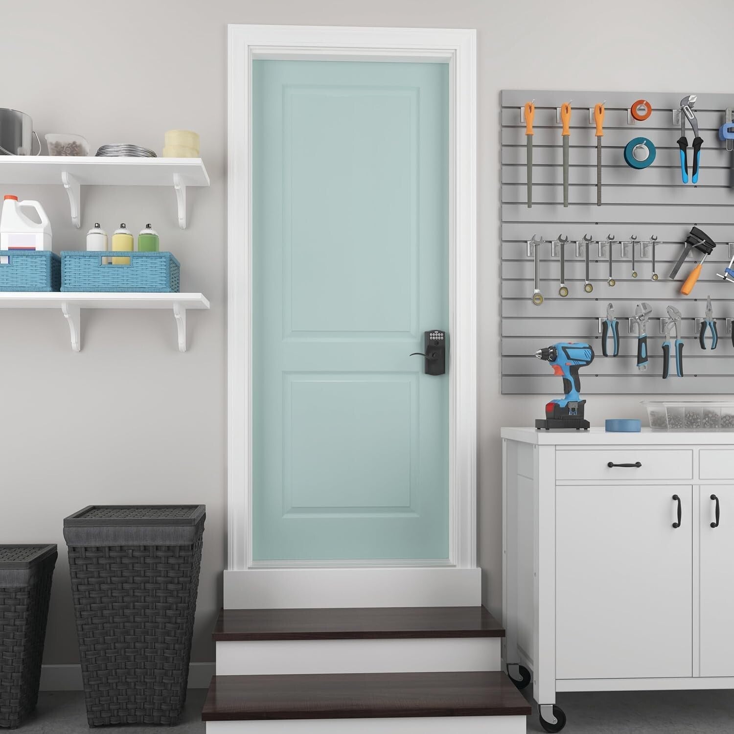 Durable Zinc Keypad Entry Lock - Matte Black Finish for Smooth Operation