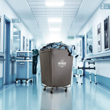 Load image into Gallery viewer, Heavy-Duty Rolling Canvas Laundry Basket - 100 lbs Capacity for Easy Transport
