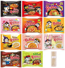 Load image into Gallery viewer, Spicy Samyang Buldak Ramen Variety 11 Pack with Free Chopsticks - Gift Edition