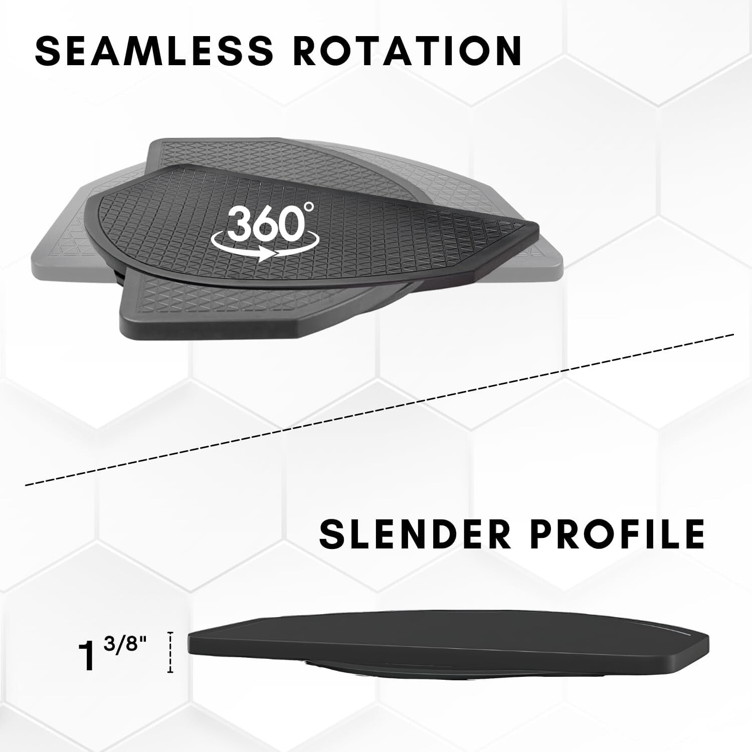 Durable 21-Inch TV Swivel Base with Steel Ball Bearings - Glare-Free Viewing