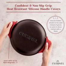 Load image into Gallery viewer, Versatile 5-Quart Cast Iron Dutch Oven with Dual Handles and Silicone Covers