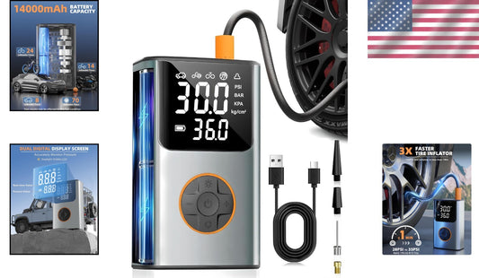 Essential 150PSI Air Compressor - Multi-Use for Tires, Balls & Emergency Needs