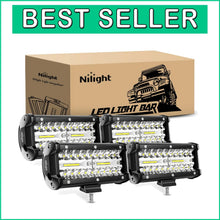 Load image into Gallery viewer, Premium 4PCS Triple Row LED Light Pods - Waterproof and Energy Efficient Design