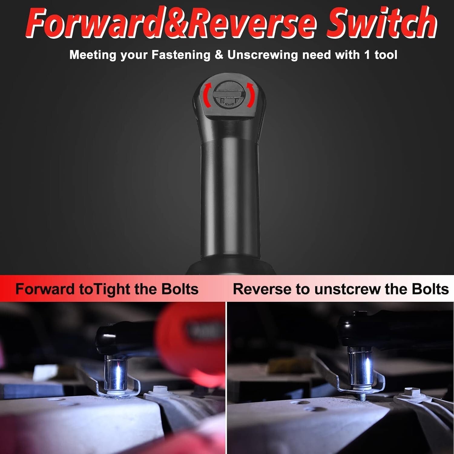 All-in-One Cordless Electric Ratchet Wrench Kit with Sockets & Batteries