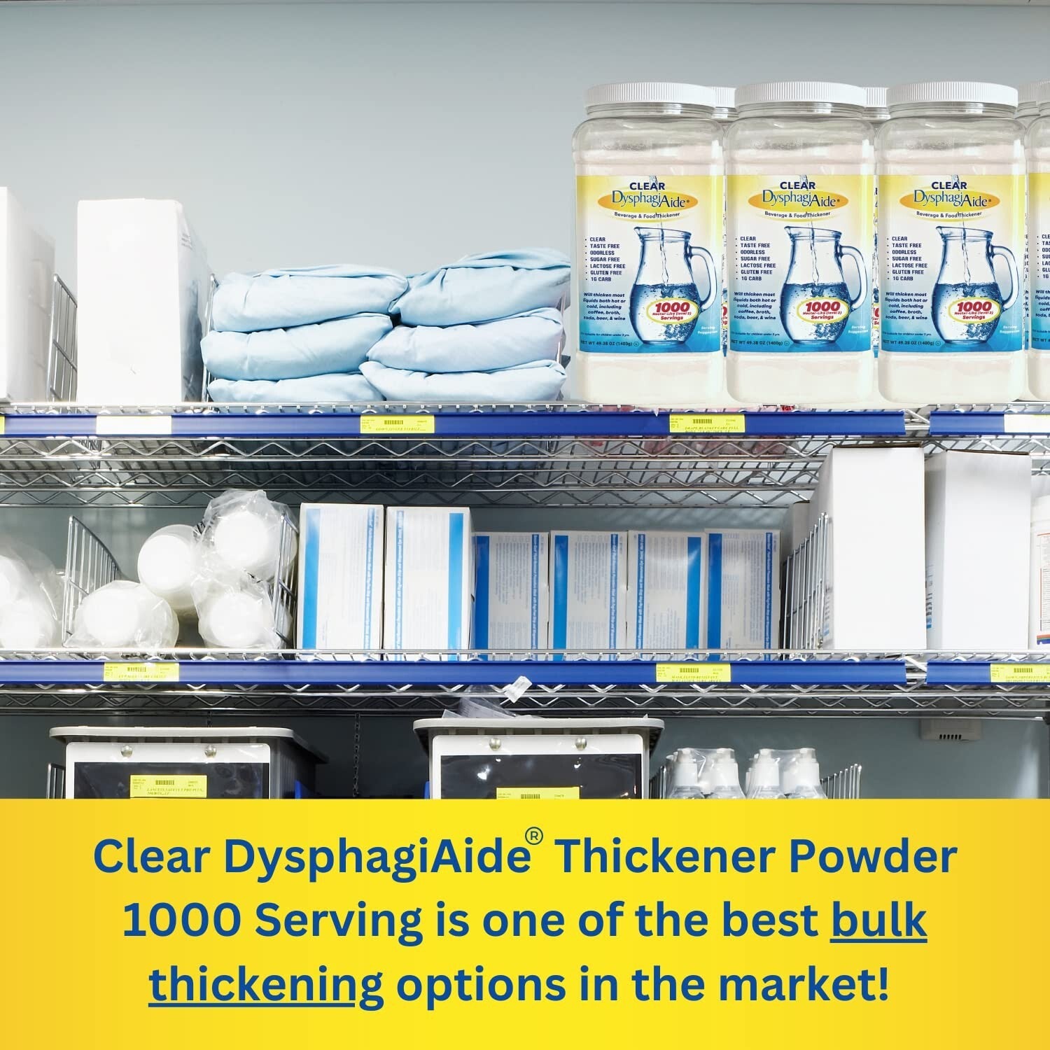 Economical Instant Thickener for Liquids – 1000 Servings, Non-GMO, Gluten-Free