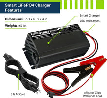 Load image into Gallery viewer, 12V 20A Smart Charger for LiFePO4 Deep Cycle Batteries - Efficient &amp; Reliable
