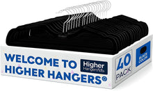Load image into Gallery viewer, Elegant Black Velvet Hangers - Slim Design for Maximizing Closet Space, 40-Pack