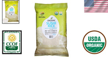 Load image into Gallery viewer, 12 Pounds of Organic California Sushi Rice - USDA/CCOF Certified and Gluten-Free